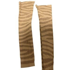 Tan and Brown zebra Patterned Arm Sleeves